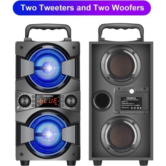 60W Bluetooth Speakers Portable Wireless Speaker with Double Subwoofer HeavyBass - Picture 3 of 7